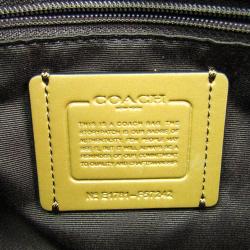 Pre Owned حقيبة كوتش ميني بنت جلد وكانفاس بوردو