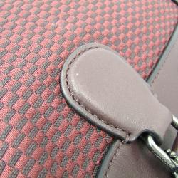 Pre Owned حقيبة كوتش ميني بنت جلد وكانفاس بوردو