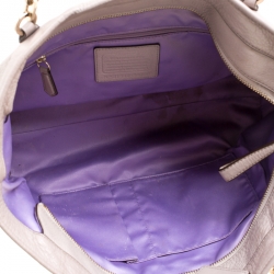 Pre Owned Coach Beige Leather Ava Tote