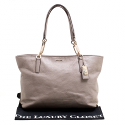 Pre Owned Coach Beige Leather Ava Tote