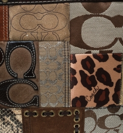 Pre Owned Coach Multicolor Canvas and Leather Patchwork Tote