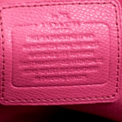 Pre Owned Coach Brown/Pink Leather Top Handle Bag