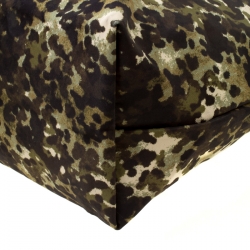 Pre Owned Longchamp Camo Nylon Medium Le Pliage Tote