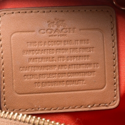 Coach Brown Signature Varsity Stripe Coated Canvas Mini Bennett Satchel