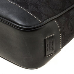Coach Black Signature Canvas and Leather Mini Tote