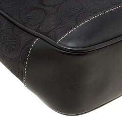 Coach Black Signature Canvas and Leather Mini Tote