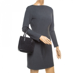 Coach Black Signature Canvas and Leather Mini Tote