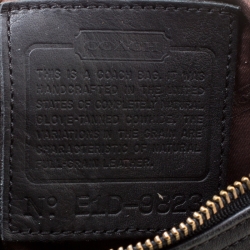 Pre Owned Coach Black Leather Bucket Hobo