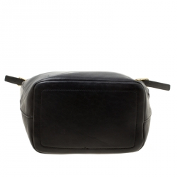 Pre Owned Coach Black Leather Bucket Hobo