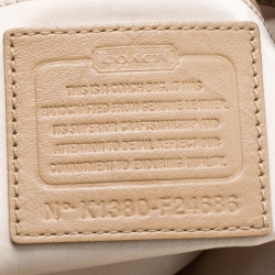 Pre Owned Coach Brown Leather Pocket Tote