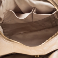 Pre Owned Coach Brown Leather Pocket Tote