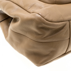 Pre Owned Coach Brown Leather Pocket Tote