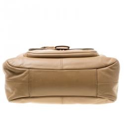 Pre Owned Coach Brown Leather Pocket Tote