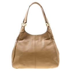 Pre Owned Coach Brown Leather Pocket Tote