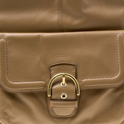 Pre Owned Coach Brown Leather Pocket Tote