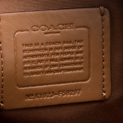 Coach Brown Signature Coated Canvas File Crossbody Bag