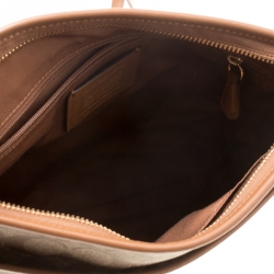 Coach Brown Signature Coated Canvas File Crossbody Bag