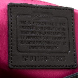 Coach Black Leather Top Handle Flap Bag
