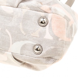 Coach Grey/Multicolor Signature Canvas and Leather Tote 