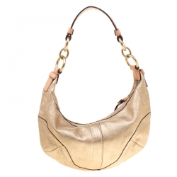 Coach Gold Leather Hobo