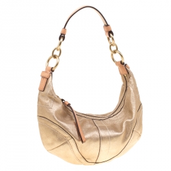 Coach Gold Leather Hobo