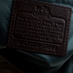 Pre Owned Coach Beige Signature Canvas Shoulder Bag