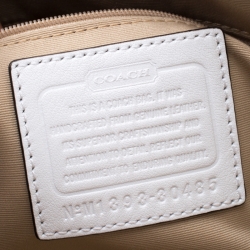 Pre Owned Coach Tricolor Leather Dome Satchel