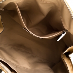 Pre Owned Coach Tricolor Leather Dome Satchel