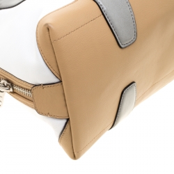 Pre Owned Coach Tricolor Leather Dome Satchel