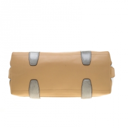 Pre Owned Coach Tricolor Leather Dome Satchel