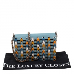 Coach Blue Leather Dinky Link 1941 Crossbody Bag