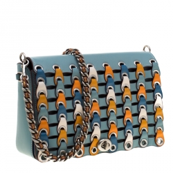 Coach Blue Leather Dinky Link 1941 Crossbody Bag