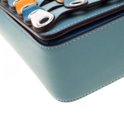 Coach Blue Leather Dinky Link 1941 Crossbody Bag