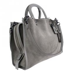 Coach Grey Leather Rogue Satchel