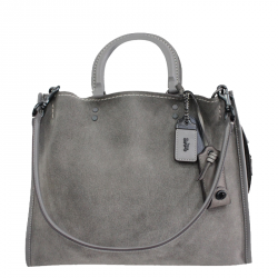 Coach Grey Leather Rogue Satchel