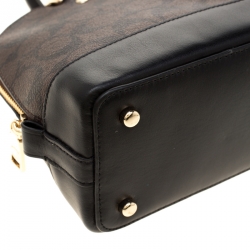 Coach Brown Coated Canvas and Leather Sierra Satchel