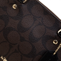 Coach Brown Coated Canvas and Leather Sierra Satchel