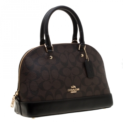 Coach Brown Coated Canvas and Leather Sierra Satchel