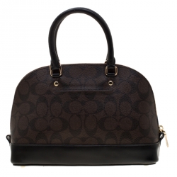 Coach Brown Coated Canvas and Leather Sierra Satchel