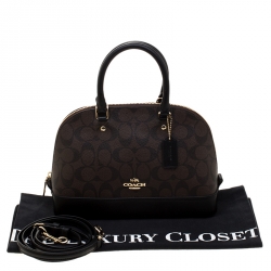 Coach Brown Coated Canvas and Leather Sierra Satchel