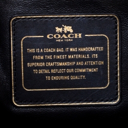 Pre Owned Coach Black Leather Flap Shoulder Bag