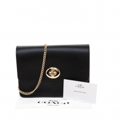 Pre Owned Coach Black Leather Bowery Crossbody Bag