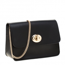 Pre Owned Coach Black Leather Bowery Crossbody Bag