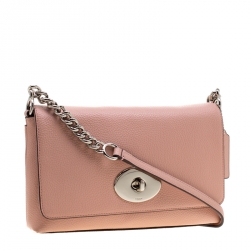 Pre Owned Coach Blush Pink Leather Crosstown Crossbody Bag