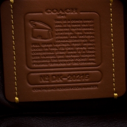 مملوكة مسبقًا Coach Beige/White Leather Crosstown Crossbody Bag