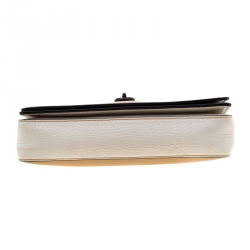 مملوكة مسبقًا Coach Beige/White Leather Crosstown Crossbody Bag