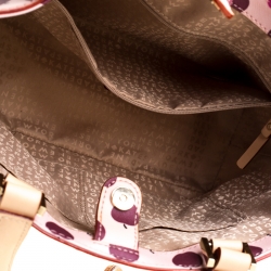 مملوكة مسبقًا Kate Spade Pink/Beige Apple Print Leather Grant Street Tote