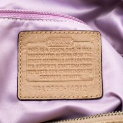 Coach Cream Canvas Kristin Hobo