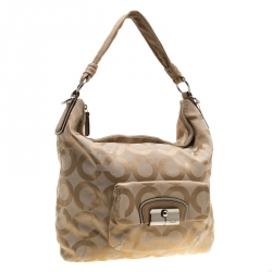 Coach Cream Canvas Kristin Hobo