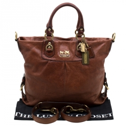 Pre Owned Coach Brown Leather Julliane Tote 